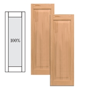 Traditional Wood Raised Panel Shutters w/ Full Panel