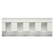 6 13/16 in. H x 3 1/8 in. P Square Tooth Dentil Trim, 4 ft. Length, Fade-Resistant Vinyl, (8/pack)