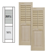 traditional-wood-open-louver-over-panel-w-center-mullion-faux-tilt-rod