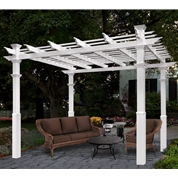 10 x 10 ft. Luxor Pergola, White Vinyl