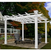 9 x 9 ft. Mandalay Pergola, White Vinyl