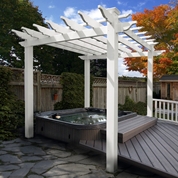 6.5 x 6.5 ft. Portland Pergola, White Vinyl