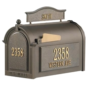 Whitehall Capital Streetside Large Aluminum Personalized Mailbox