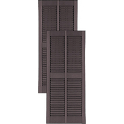 Custom Vinyl Double Wide Louvered Shutters