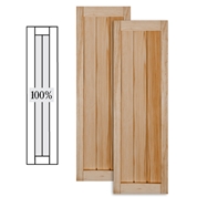 Traditional Wood V Groove Shutters w/ Full Panel