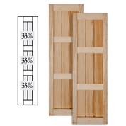 Traditional Wood V Groove Shutters w/ Double Mullion
